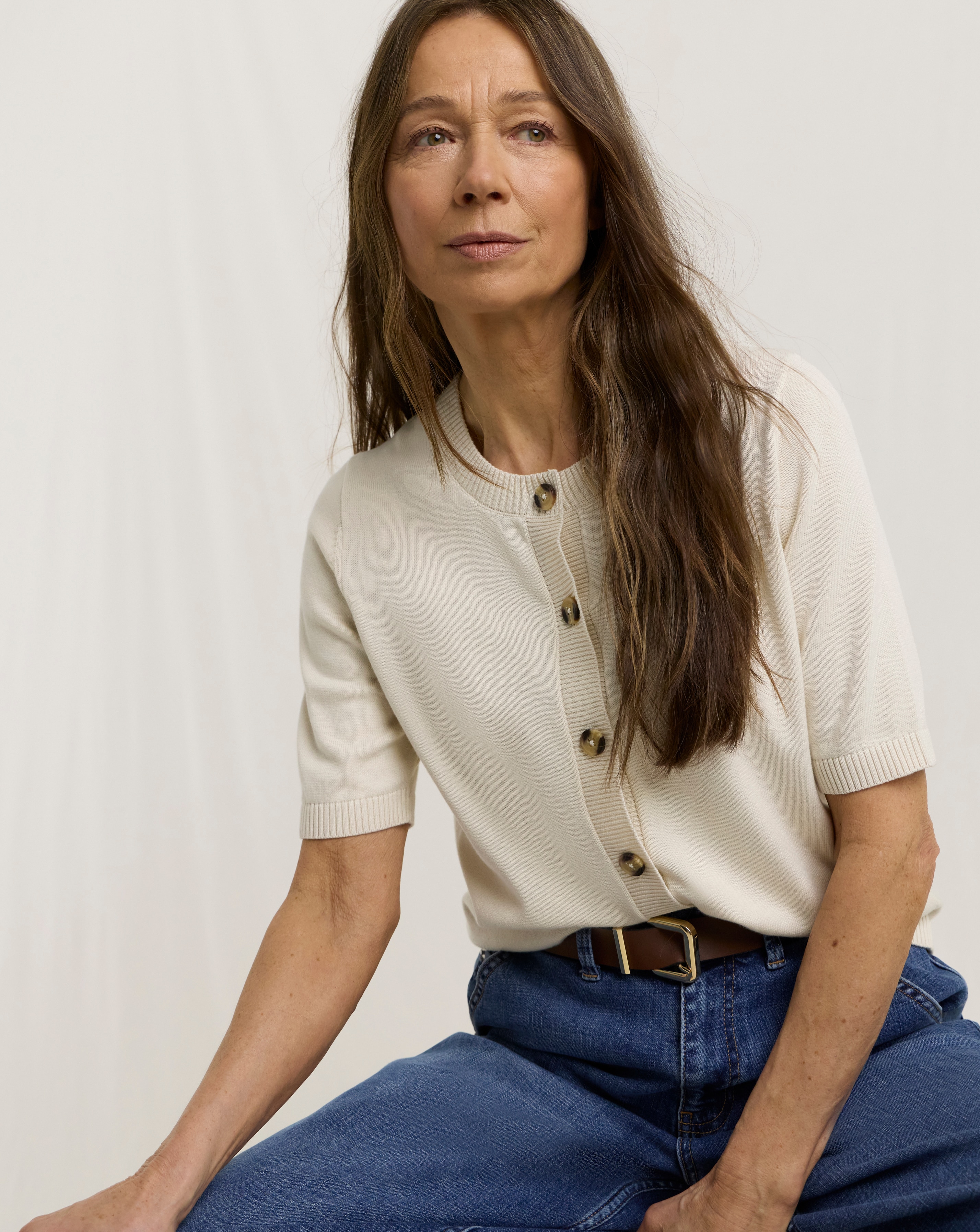 New In - Julipa Short Sleeve Cotton Cardigan