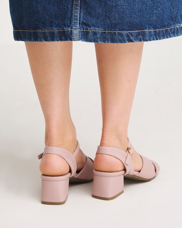 Petunia Crossover Block Heeled Sandals Extra Wide EEE Fit