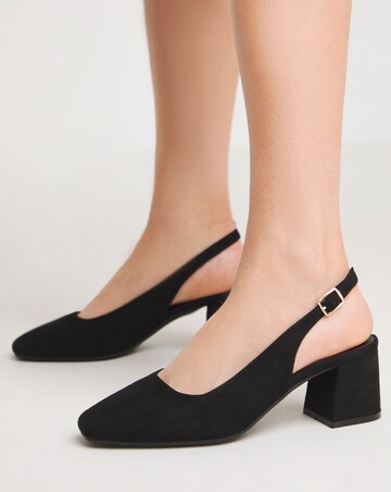 Block Heel Slingback Shoe EEE Fit
