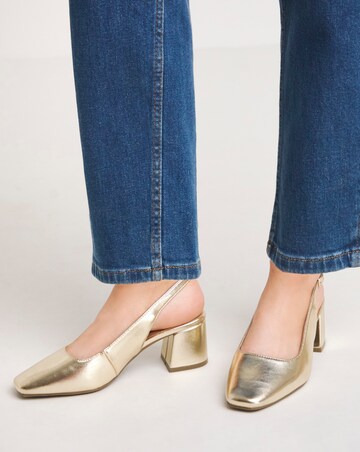 Block Heel Slingback Shoe EEE Fit