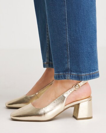 Block Heel Slingback Shoe EEE Fit