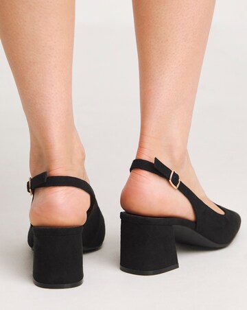 Block Heel Slingback Shoe EEE Fit