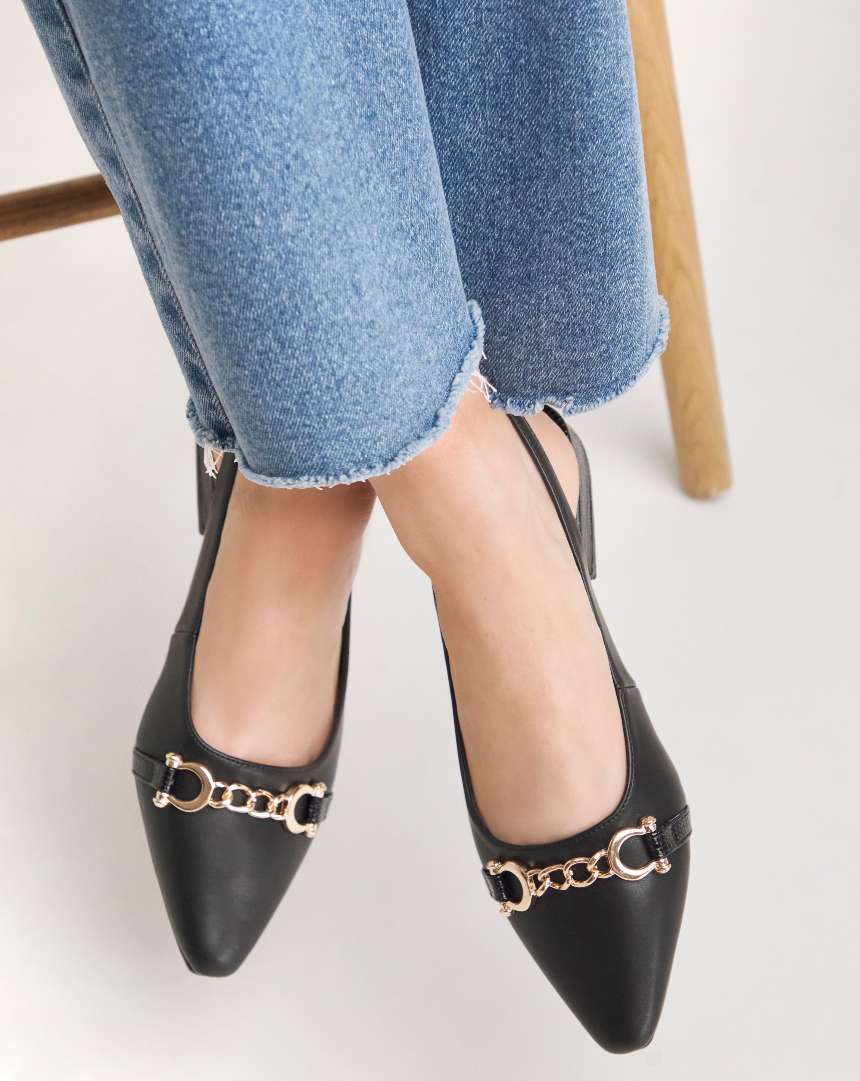 Slingback Shoe With Trim EEE Fit