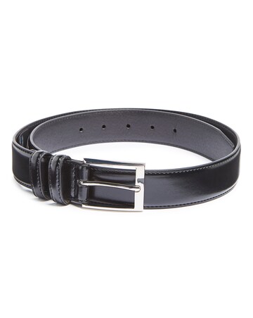 Black Bonded Leather Belt