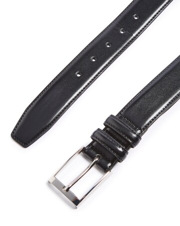Black Bonded Leather Belt
