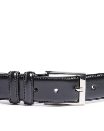 Black Bonded Leather Belt
