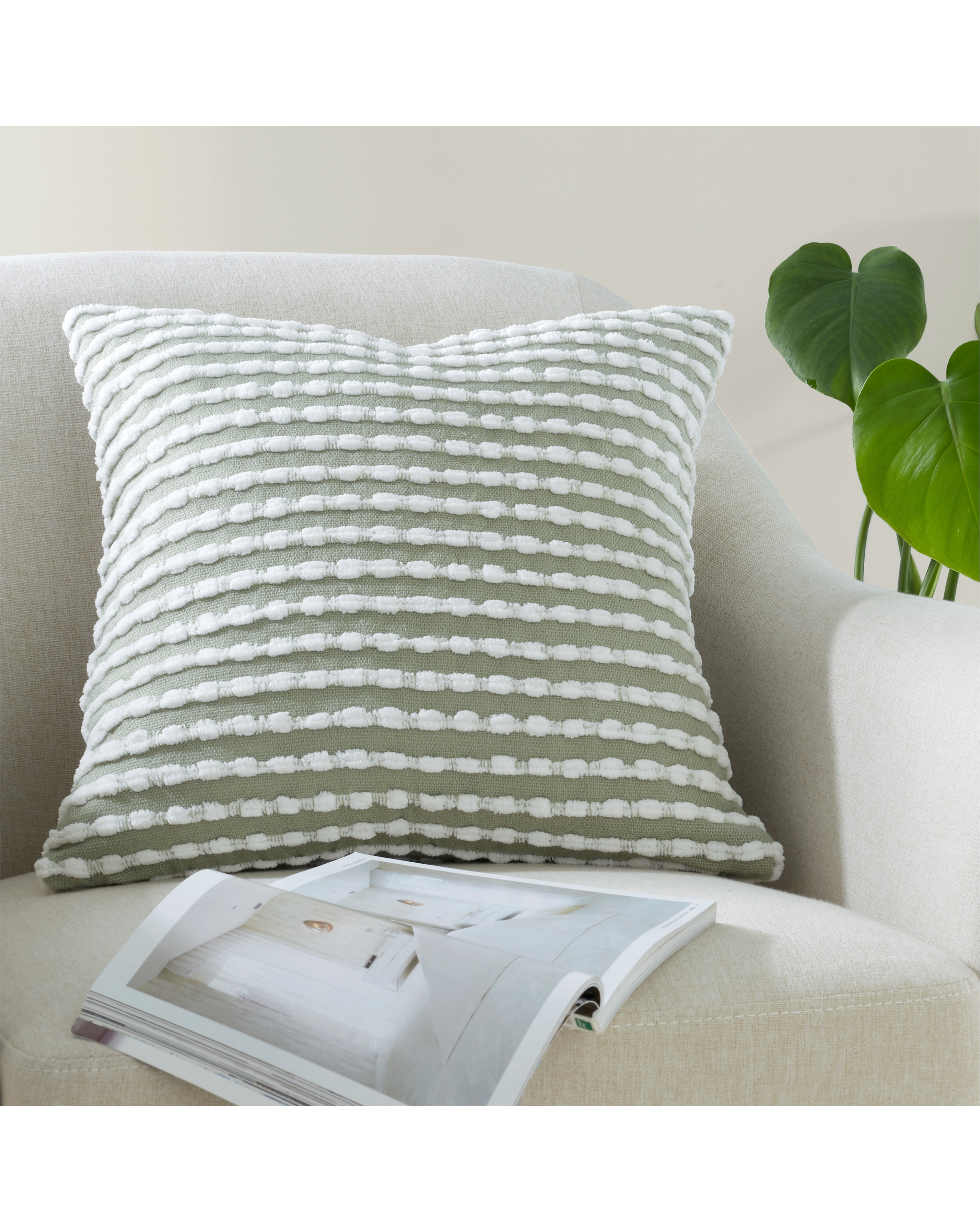 Catherine Lansfield Stab Stitch Cushion