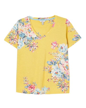 Joules Celina Print V-neck T-shirt