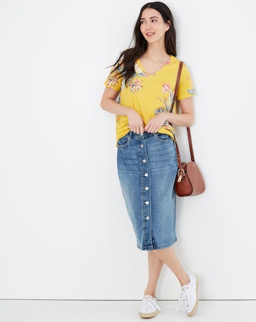 Joules Celina Print V-neck T-shirt