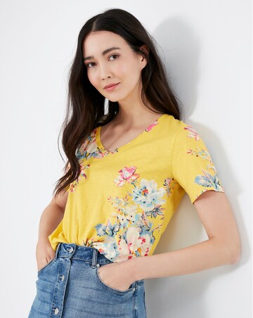 Joules Celina Print V-neck T-shirt
