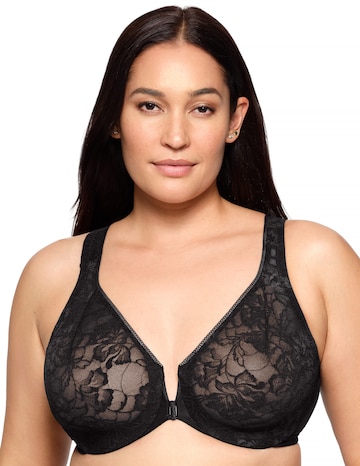 Glamorise Plus Size Lacey T-Back WonderWire Bra 9246