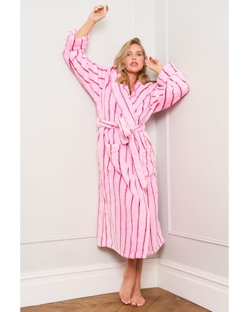 JimJamTheLabel Pink Stripe Dressing Gown