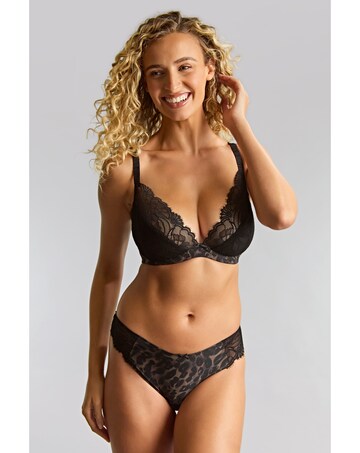 Panache Cherie Demi Wired Bra Black Animal