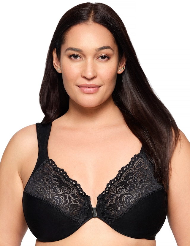 Glamorise Plus Size WonderWire Posture Lace Bra 1255