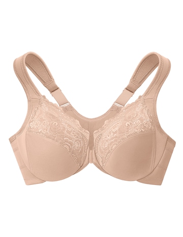 Glamorise Plus Size WonderWire Posture Lace Bra 1255