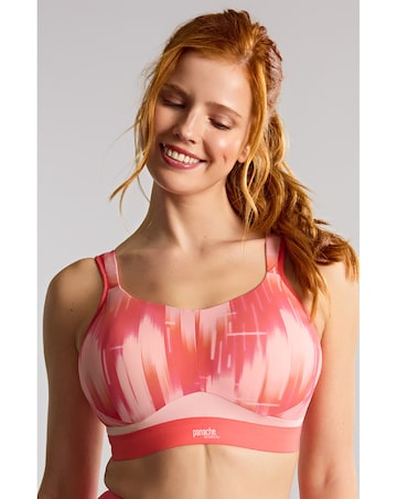 Panache Boundless Pink Abstract Moulded Non Wired High Impact Sports Bra
