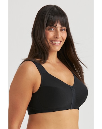 Miss Mary Cotton X-back front closure Non-wired Bra