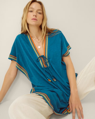 Monsoon Maeve V-Neck Mini Kaftan