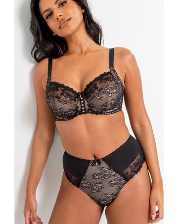 Pour Moi Sofia Lace Embroidered Deep Brief