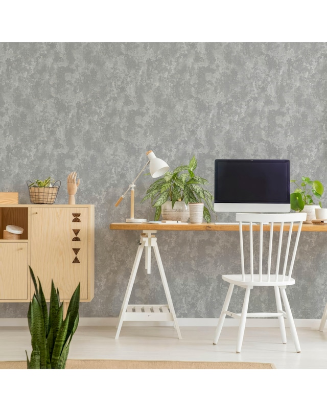 Fresco Plain Grey Wallpaper