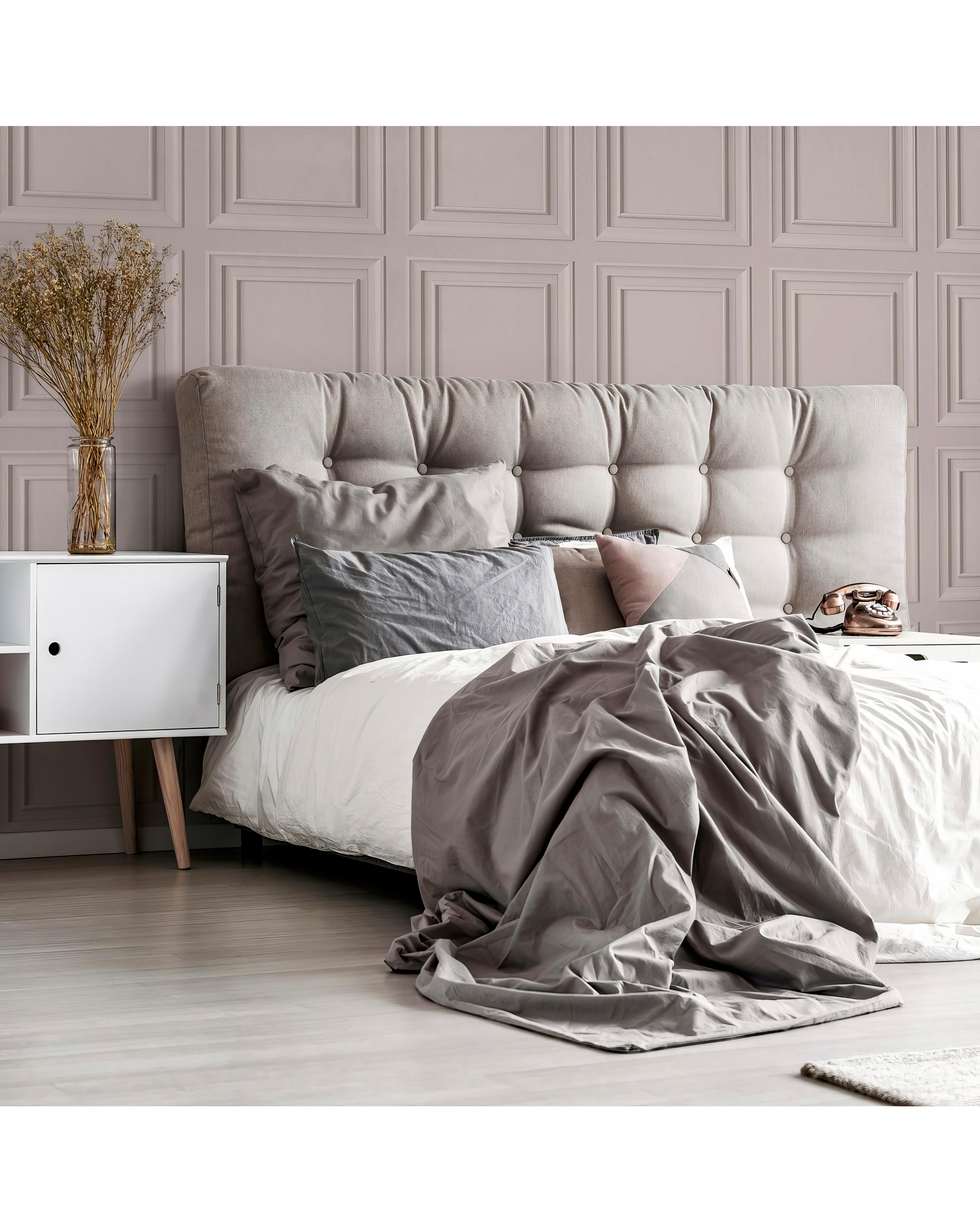 Fresco Wood Panel Blush Wallpaper