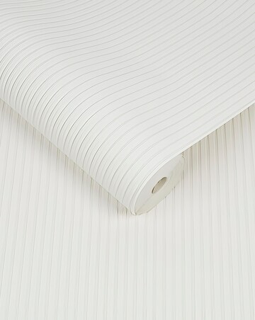 Superfresco Paintable Ribbed Textured White Durable Heavy Duty Wallpaper