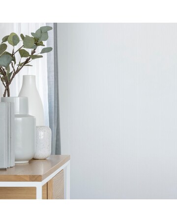 Superfresco Paintable Ribbed Textured White Durable Heavy Duty Wallpaper