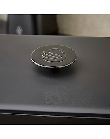 Swan Stealth 4 Piece Bread Bin and Canister Set Black