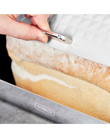 Tower Solitaire 4 Piece Bread Bin and Canister Set White