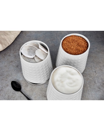 Tower Solitaire 4 Piece Bread Bin and Canister Set White