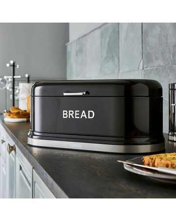Tower Belle 4 Piece Bread Bin and Canister Set Black