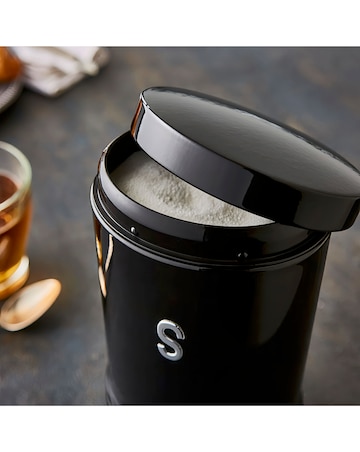 Tower Belle 4 Piece Bread Bin and Canister Set Black