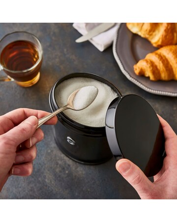 Tower Belle 4 Piece Bread Bin and Canister Set Black