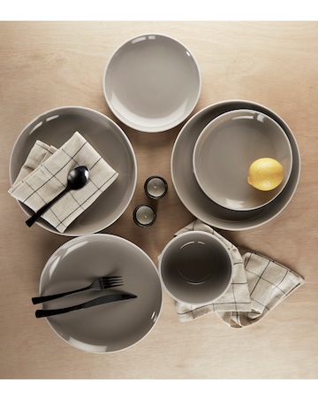 Waterside Grey Coupe 12 Piece Dinner Set