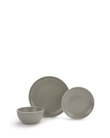 Waterside Grey Coupe 12 Piece Dinner Set