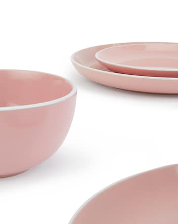 Waterside Pink Coupe 12 Piece Dinner Set