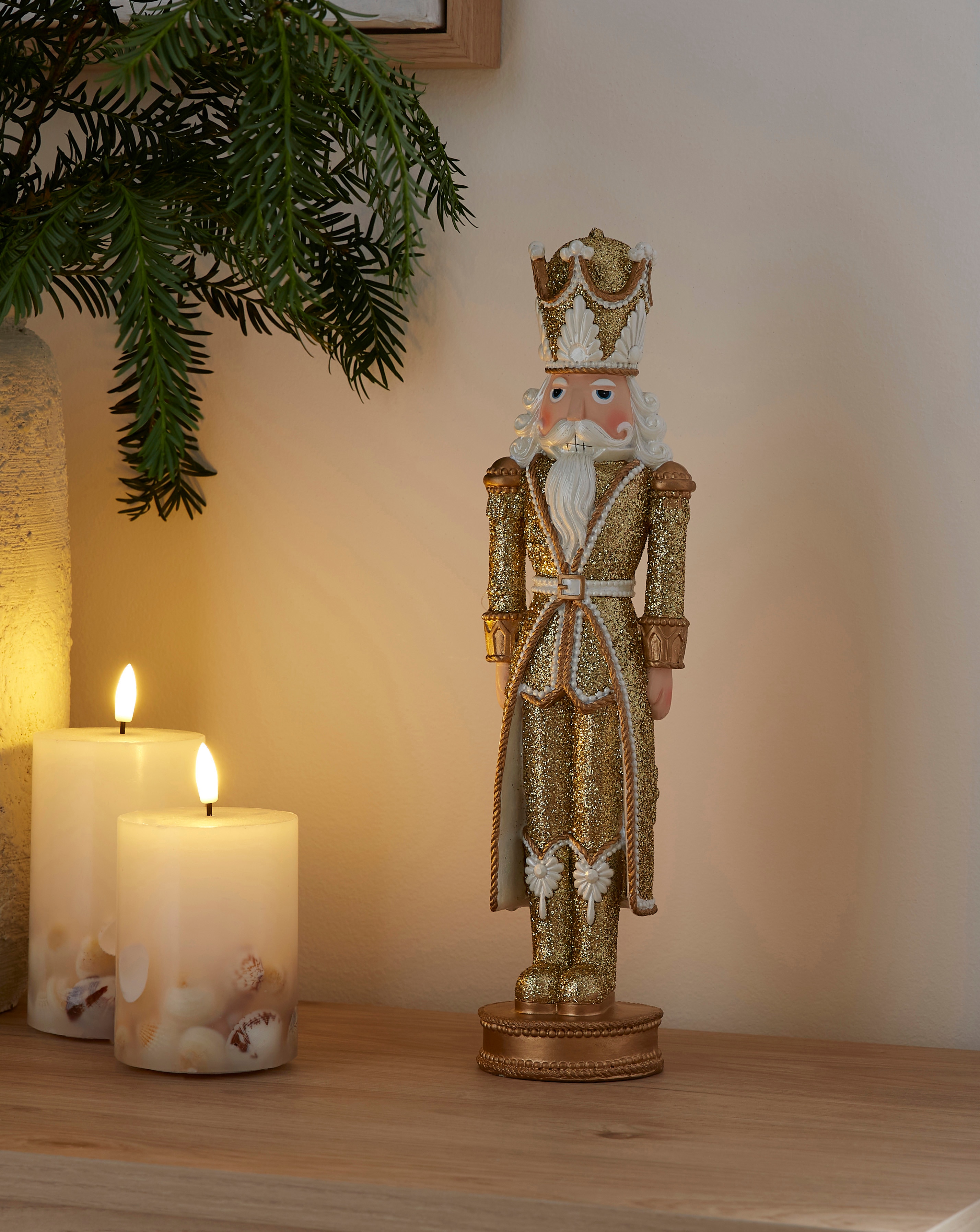 Gold Glitter 35cm Nutcracker