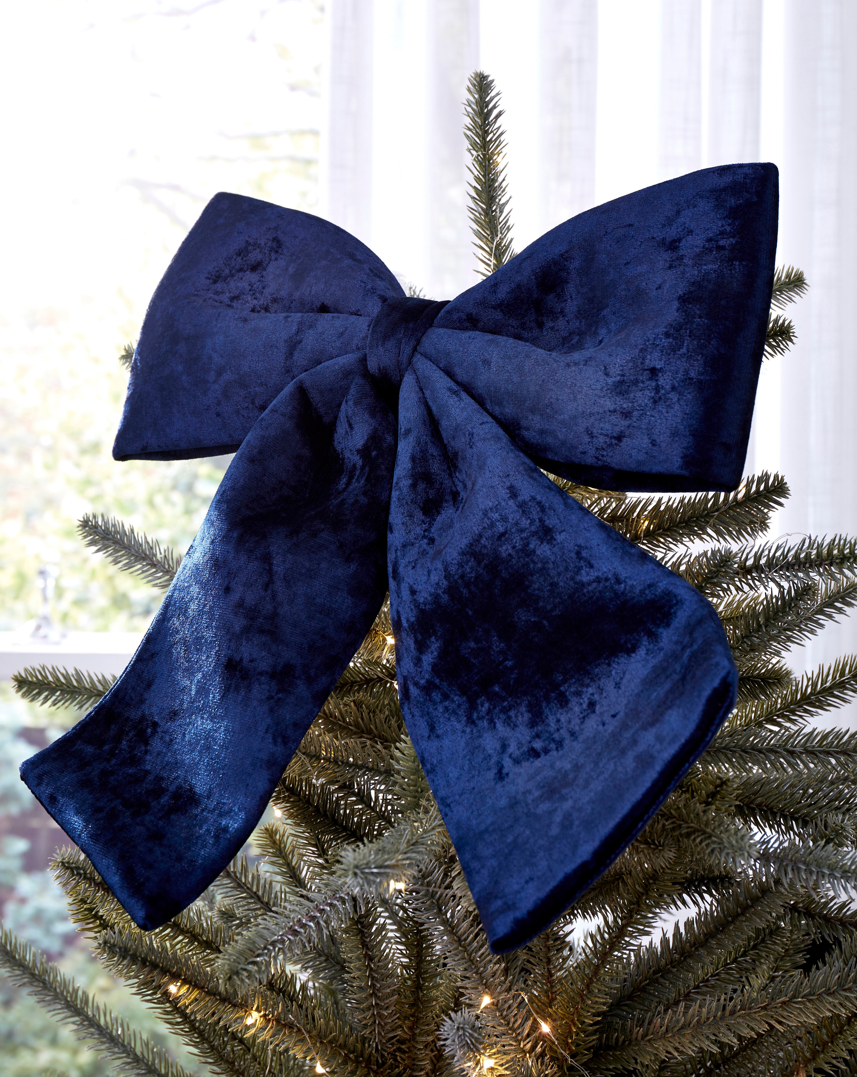Large Velvet Bow Tree Topper