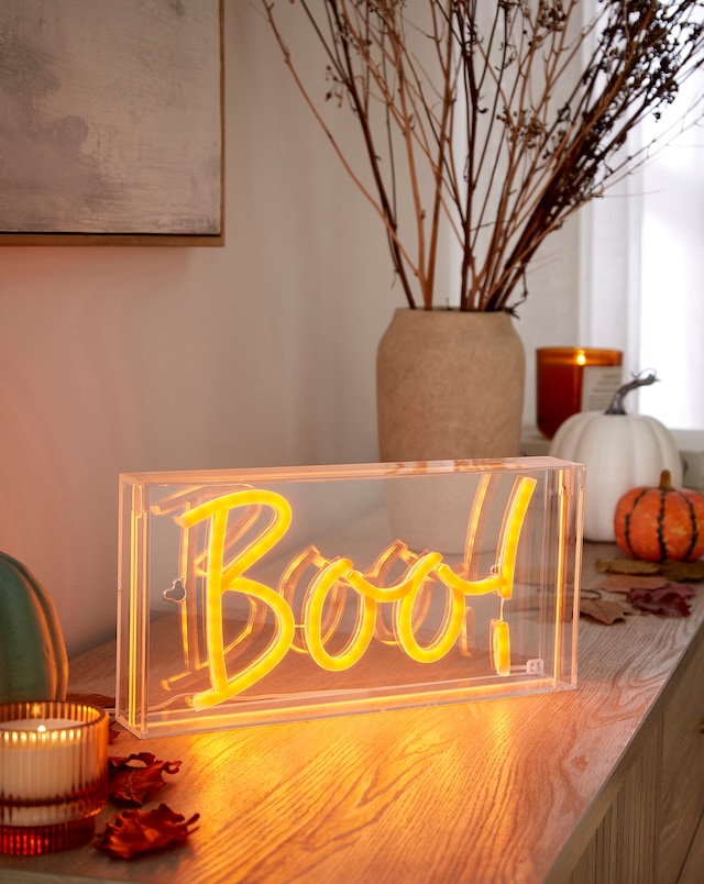 Boo Neon Sign - Orange