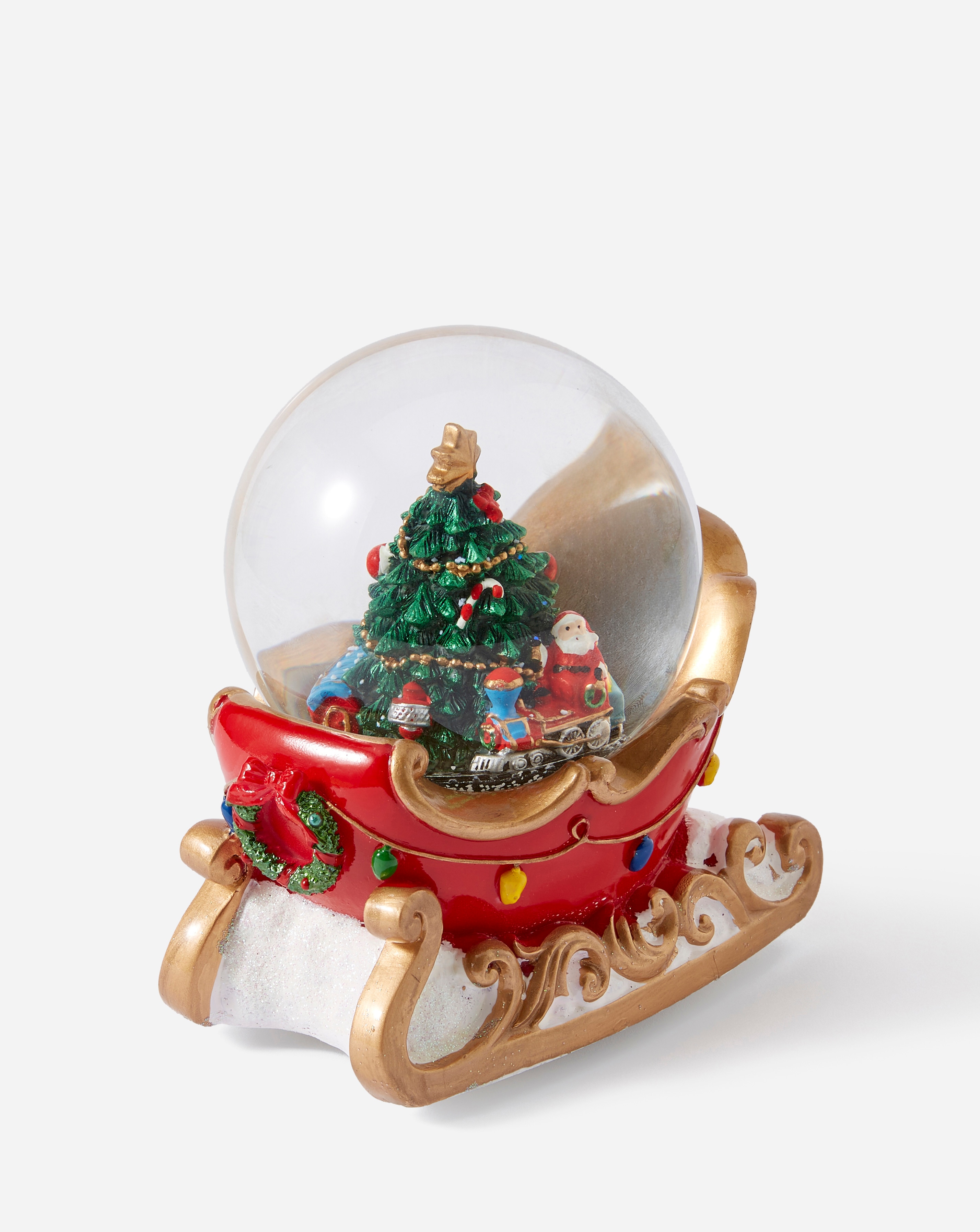 Gisela Graham Tree & Sleigh Snow Dome
