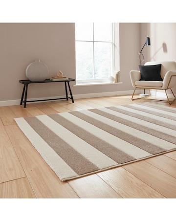 Catherine Lansfield Cove Stripe Modern Carved Rug
