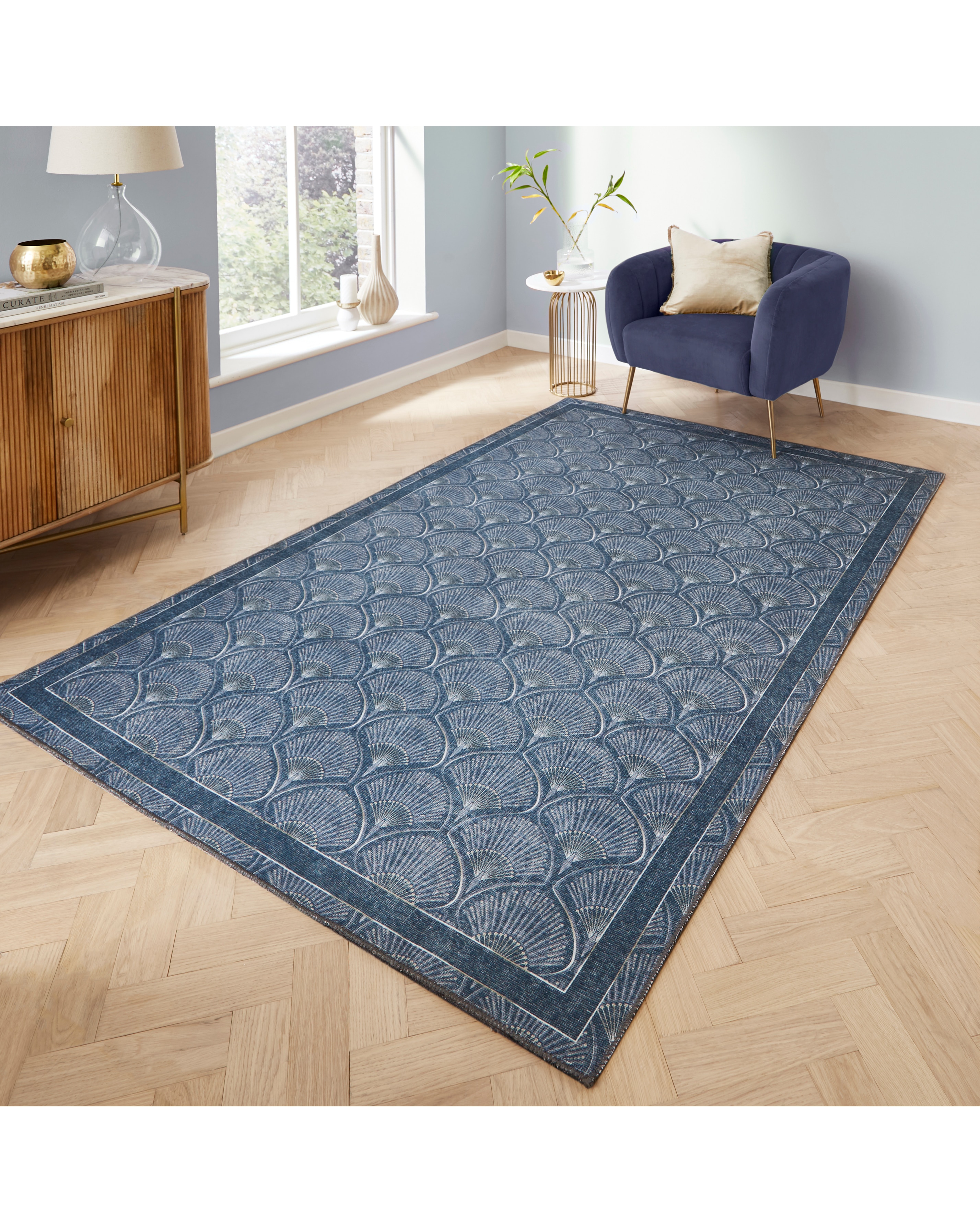 Catherine Lansfield Deco Peacock Rug