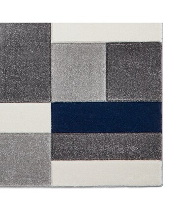 Think Rugs Matrix Modern Geometric Rug - Blocks