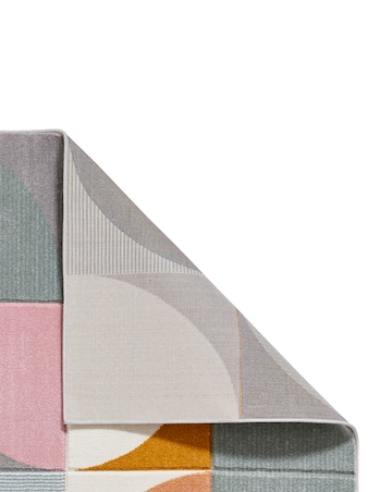 Think Rugs Matrix Modern Geometric Rug - Curves