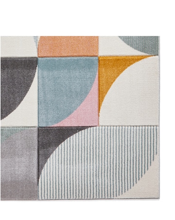 Think Rugs Matrix Modern Geometric Rug - Curves