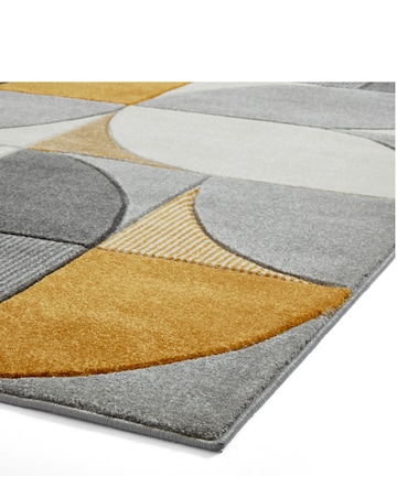Think Rugs Matrix Modern Geometric Rug - Curves