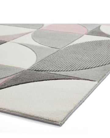 Think Rugs Matrix Modern Geometric Rug - Curves