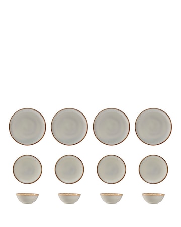Mason Cash Cream Reactive Glaze 12 Piece Dinner Set