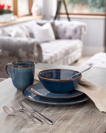 Mason Cash Blue Reactive Glaze Set of 4 Mugs