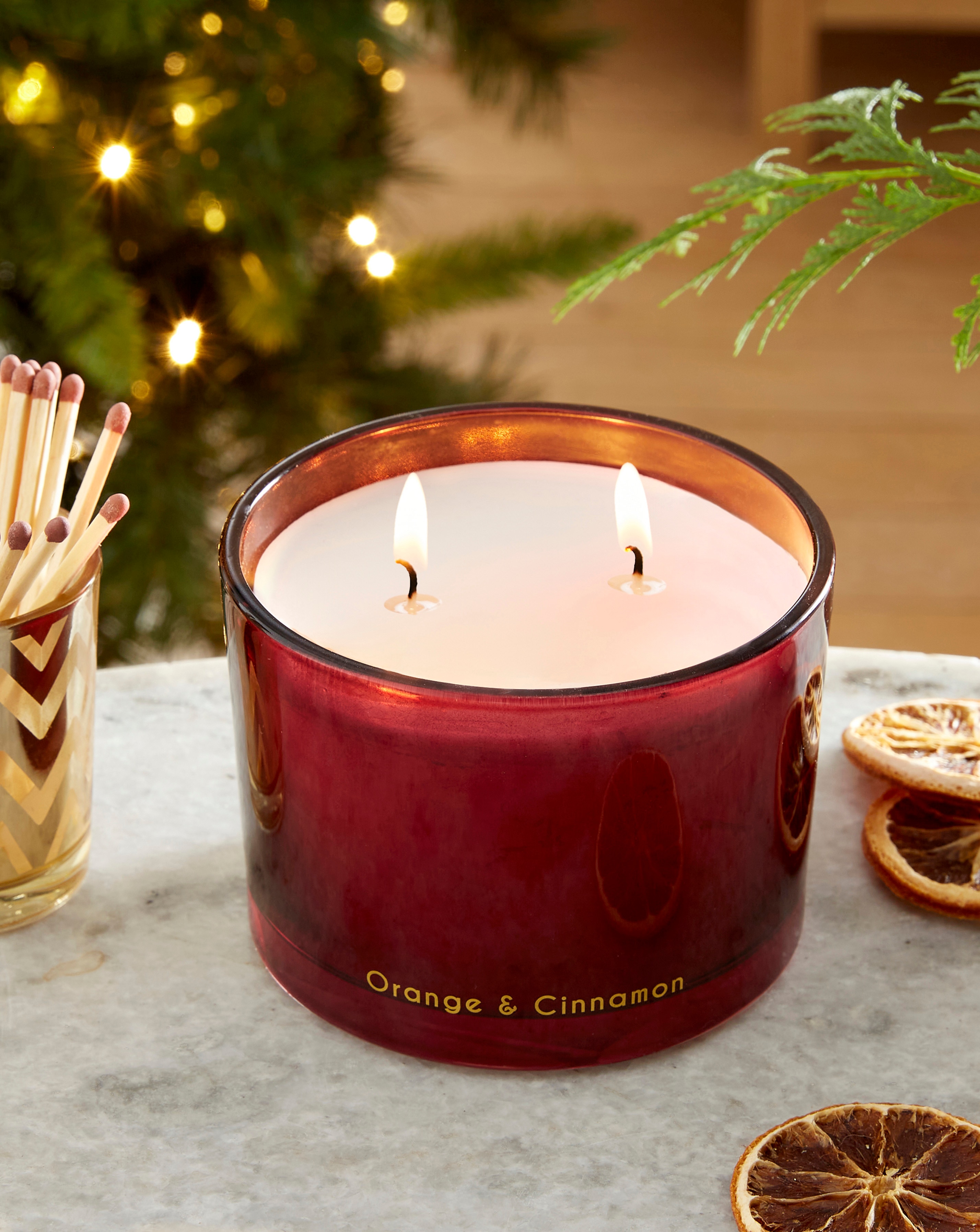 Orange & Cinnamon Glass Candle